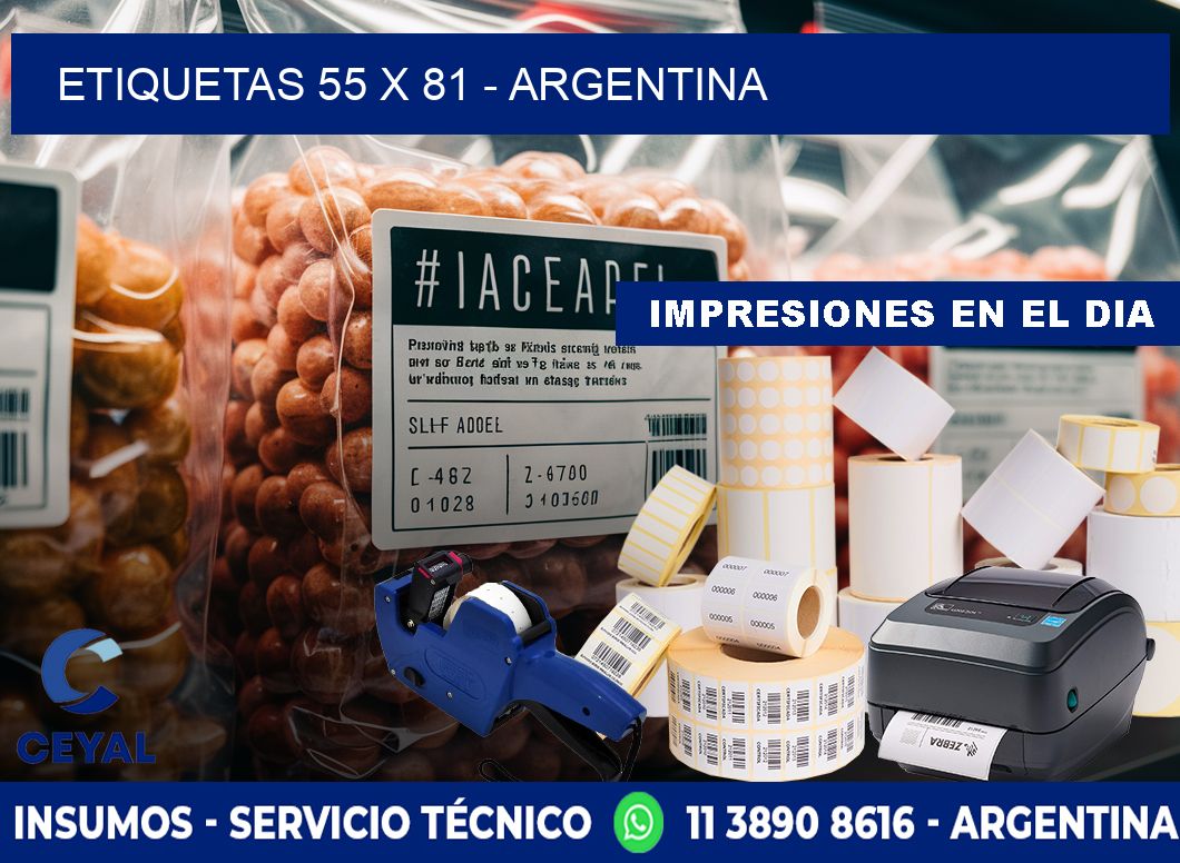 ETIQUETAS 55 x 81 - ARGENTINA