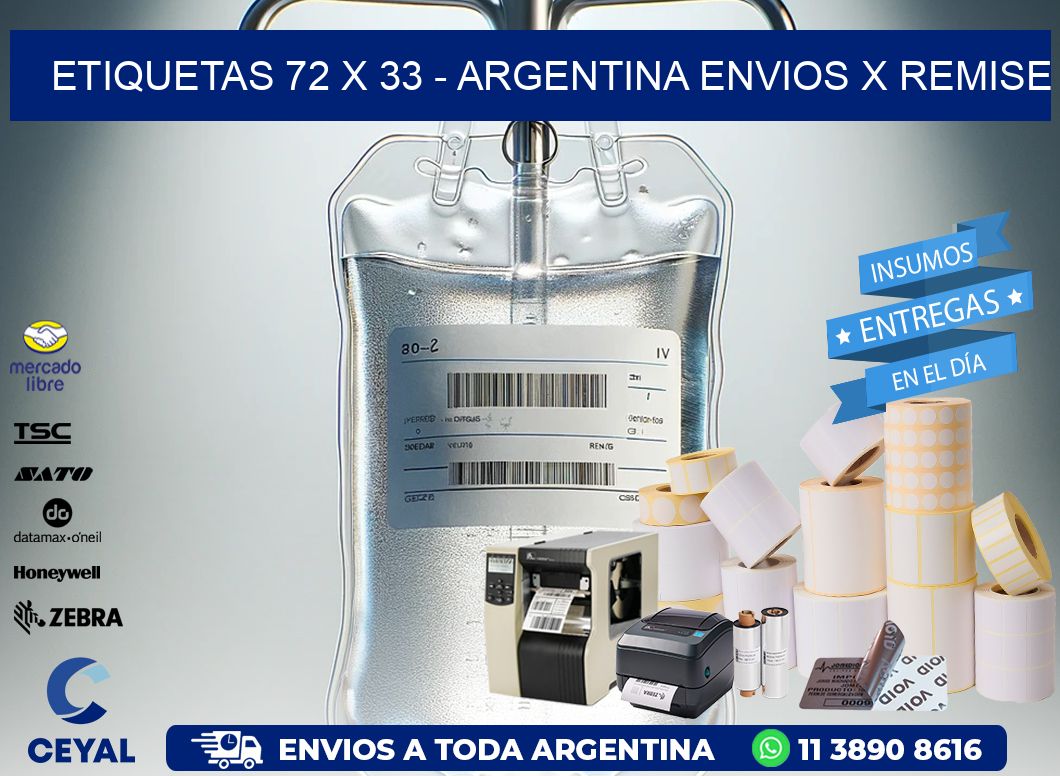 ETIQUETAS 72 x 33 – ARGENTINA ENVIOS X REMISE