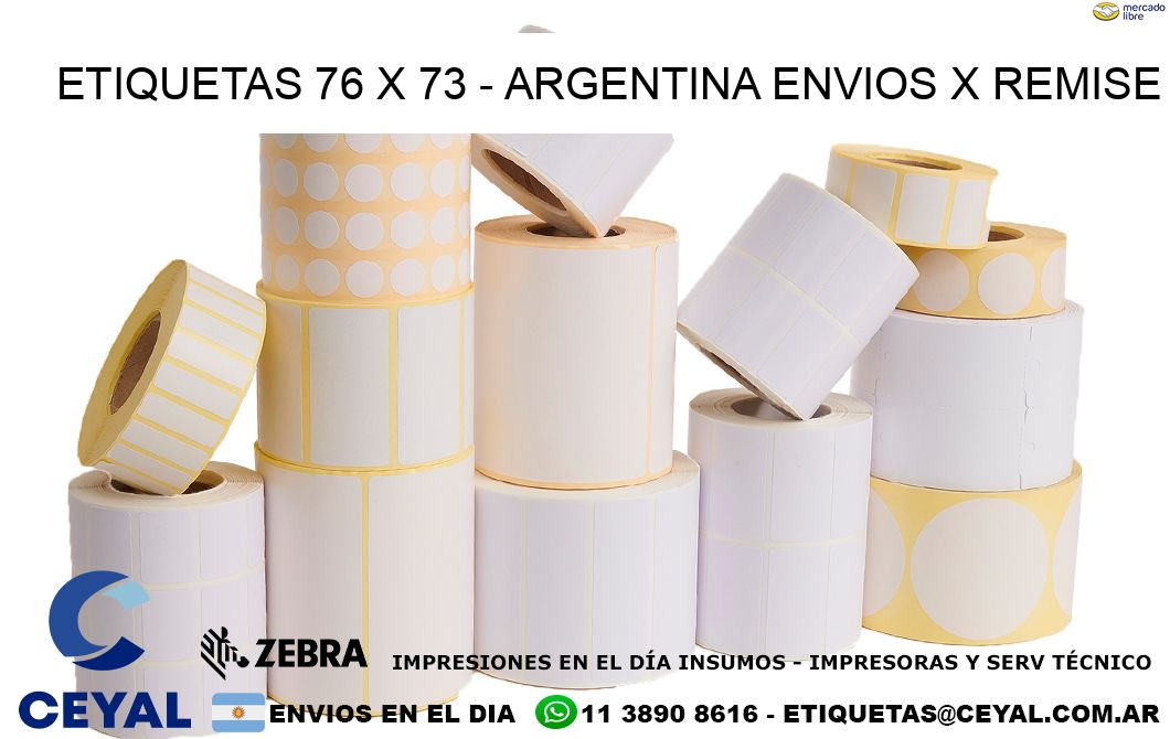 ETIQUETAS 76 x 73 – ARGENTINA ENVIOS X REMISE