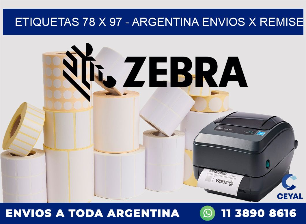 ETIQUETAS 78 x 97 – ARGENTINA ENVIOS X REMISE