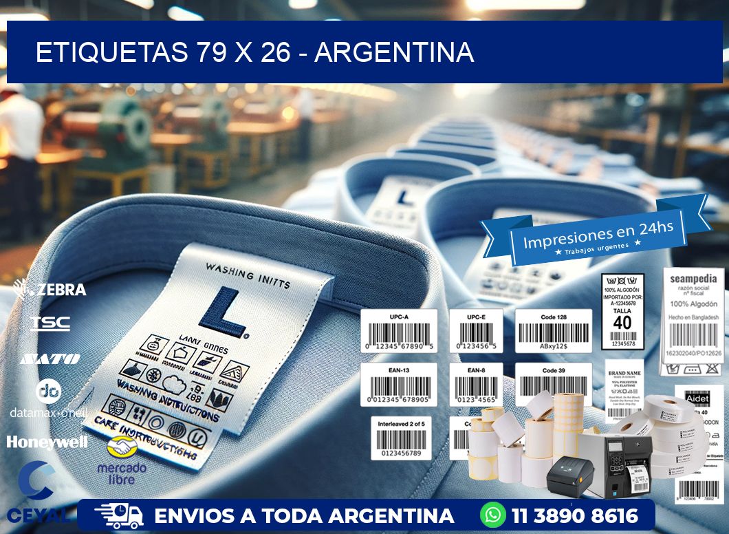 ETIQUETAS 79 x 26 - ARGENTINA