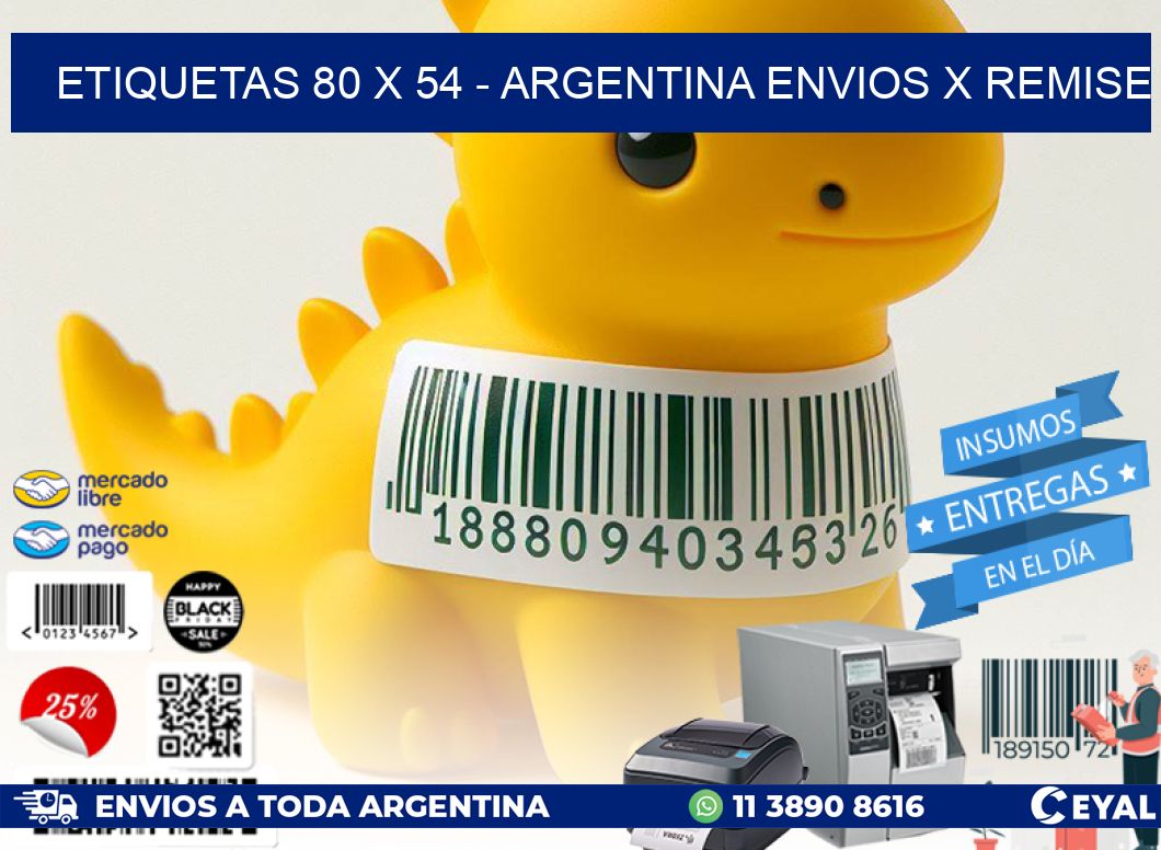 ETIQUETAS 80 x 54 – ARGENTINA ENVIOS X REMISE