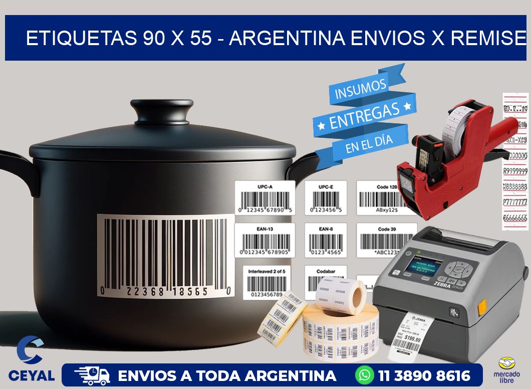 ETIQUETAS 90 x 55 – ARGENTINA ENVIOS X REMISE