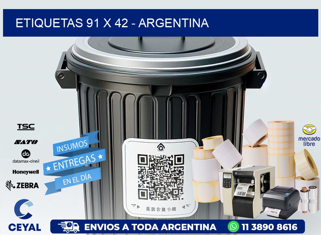 ETIQUETAS 91 x 42 - ARGENTINA