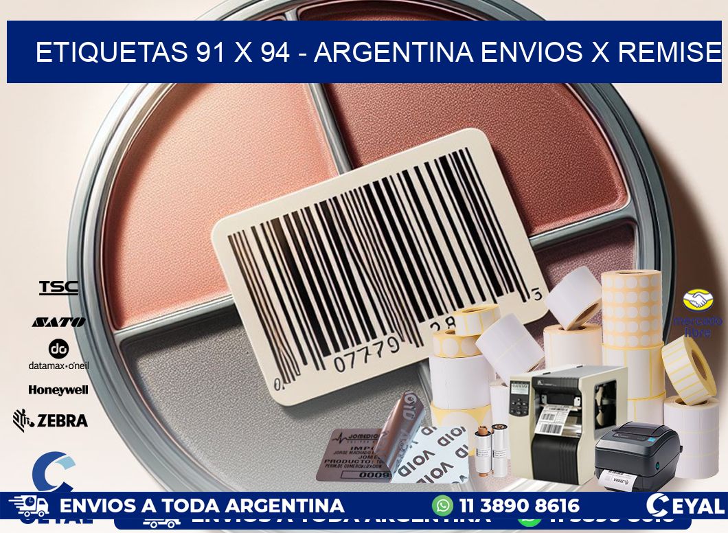 ETIQUETAS 91 x 94 – ARGENTINA ENVIOS X REMISE