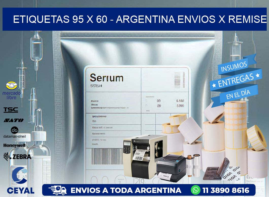 ETIQUETAS 95 x 60 – ARGENTINA ENVIOS X REMISE