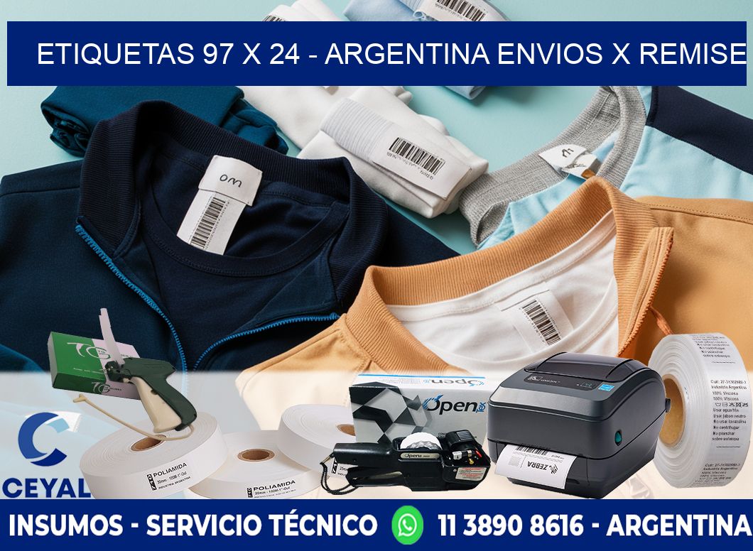 ETIQUETAS 97 x 24 - ARGENTINA ENVIOS X REMISE