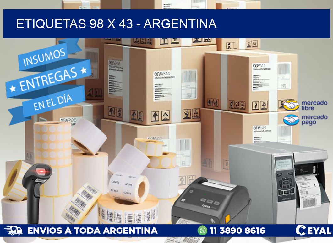 ETIQUETAS 98 x 43 - ARGENTINA