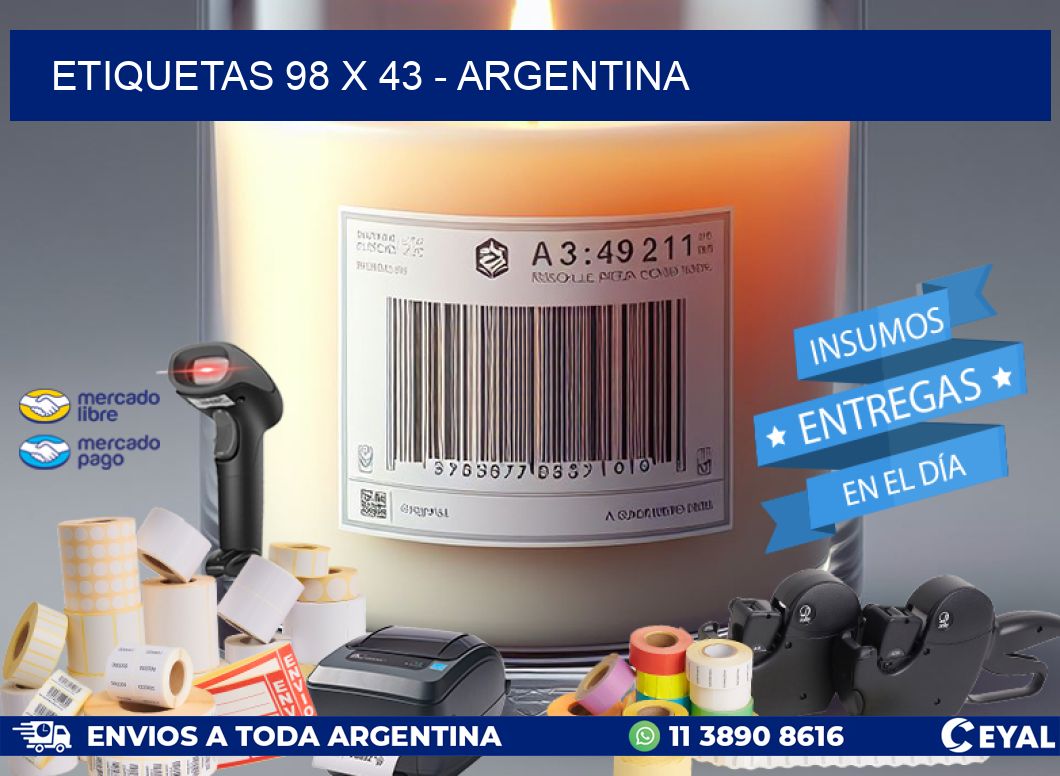 ETIQUETAS 98 x 43 - ARGENTINA