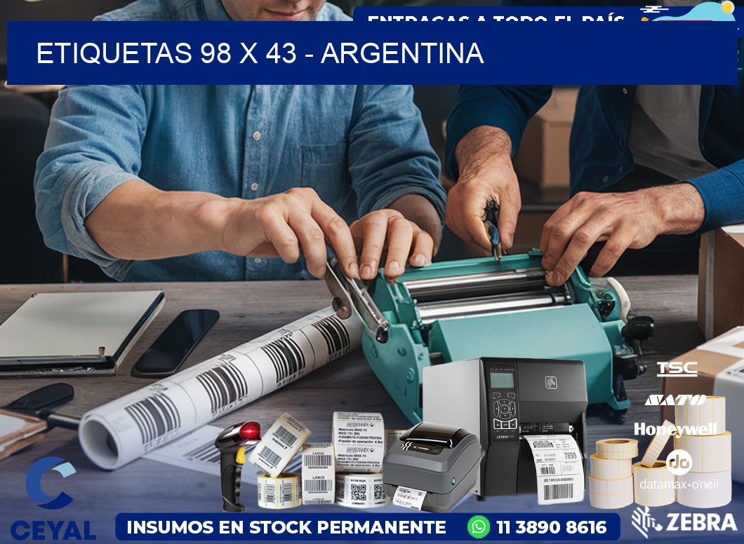 ETIQUETAS 98 x 43 - ARGENTINA