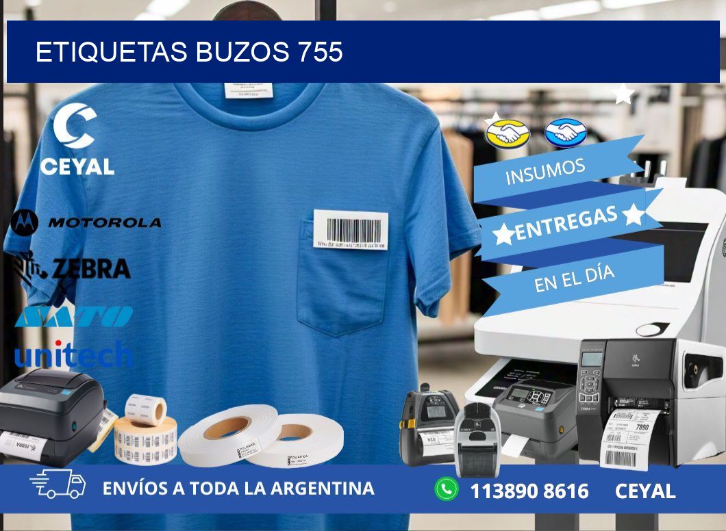 ETIQUETAS BUZOS 755