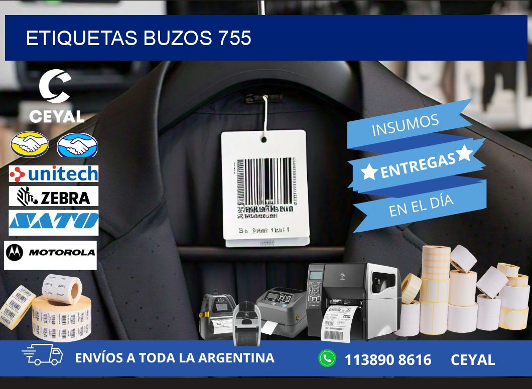 ETIQUETAS BUZOS 755