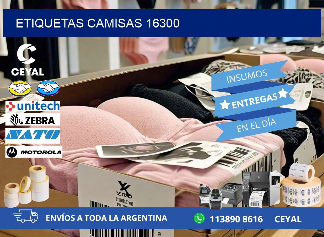 ETIQUETAS CAMISAS 16300