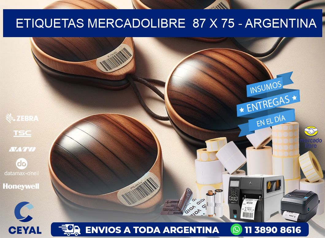 ETIQUETAS MERCADOLIBRE  87 x 75 - ARGENTINA