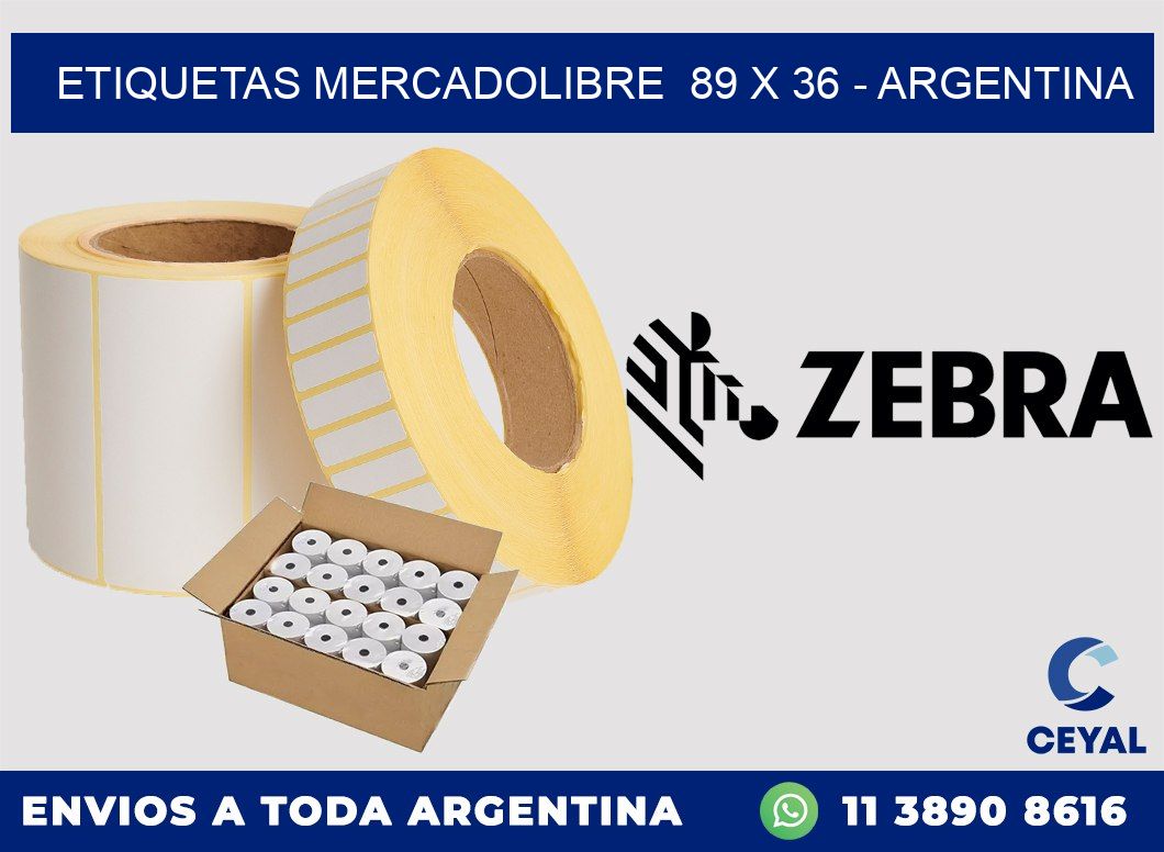 ETIQUETAS MERCADOLIBRE  89 x 36 – ARGENTINA