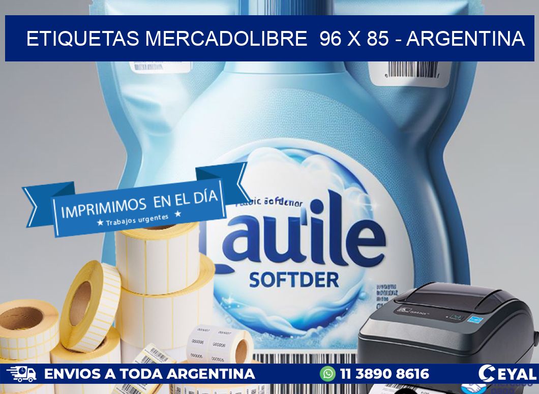 ETIQUETAS MERCADOLIBRE  96 x 85 - ARGENTINA