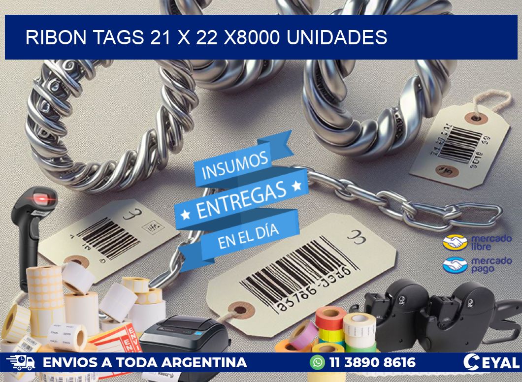 RIBON TAGS 21 x 22 X8000 UNIDADES