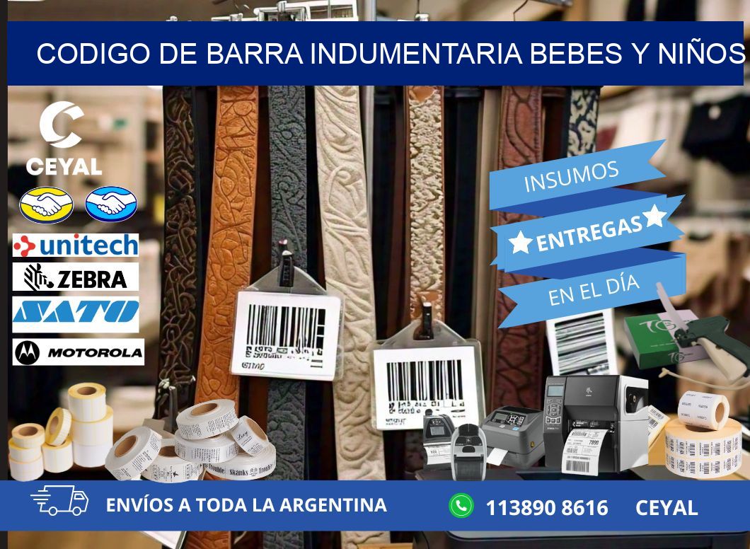 codigo de barra INDUMENTARIA BEBES Y NIÑOS