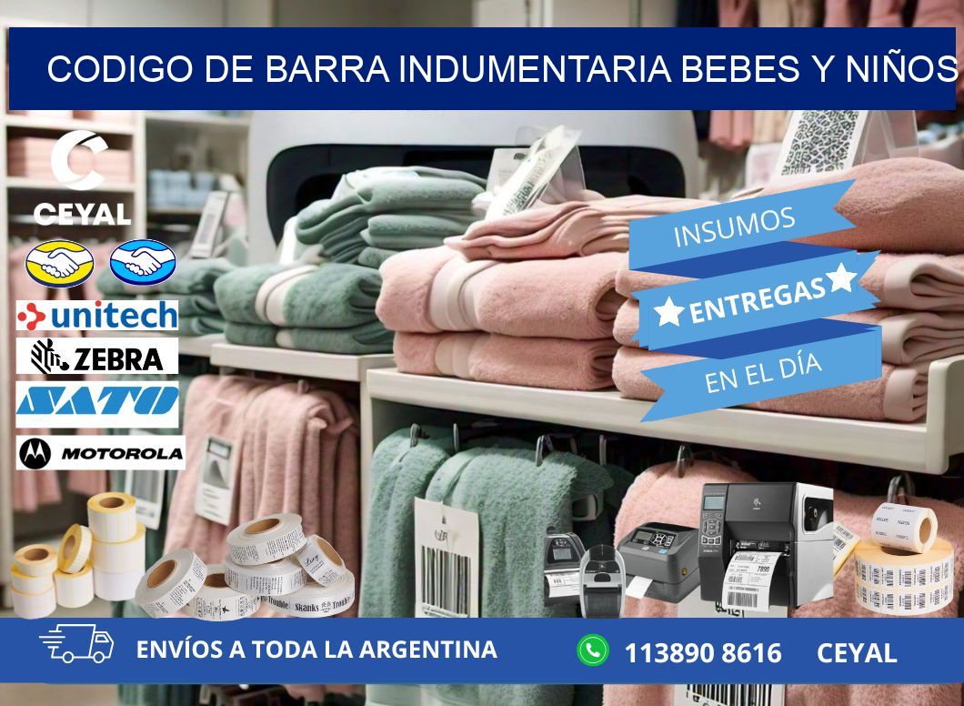 codigo de barra INDUMENTARIA BEBES Y NIÑOS