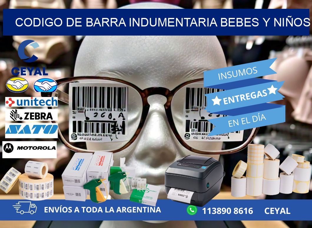 codigo de barra INDUMENTARIA BEBES Y NIÑOS