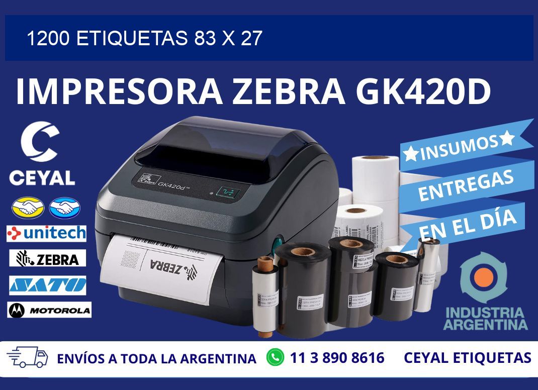 1200 ETIQUETAS 83 x 27