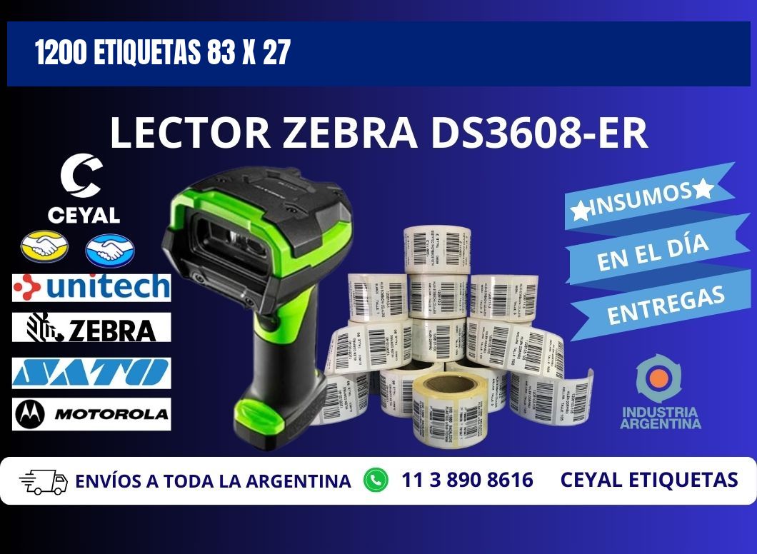 1200 ETIQUETAS 83 x 27