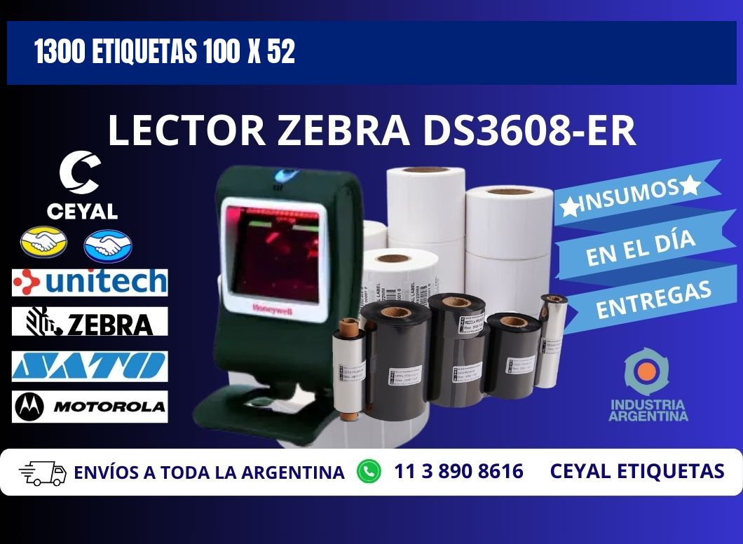 1300 ETIQUETAS 100 x 52
