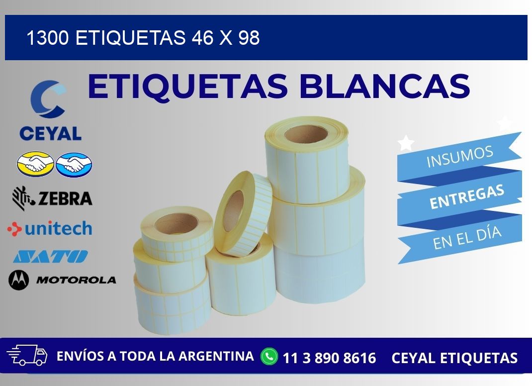1300 ETIQUETAS 46 x 98
