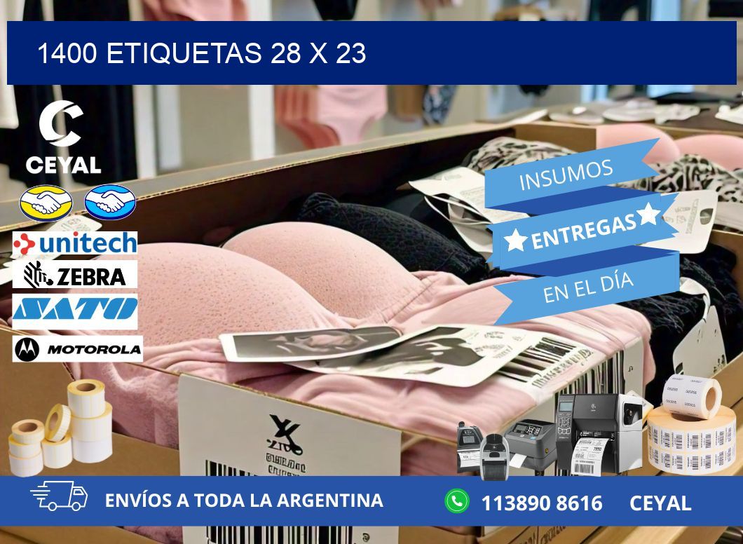 1400 ETIQUETAS 28 x 23