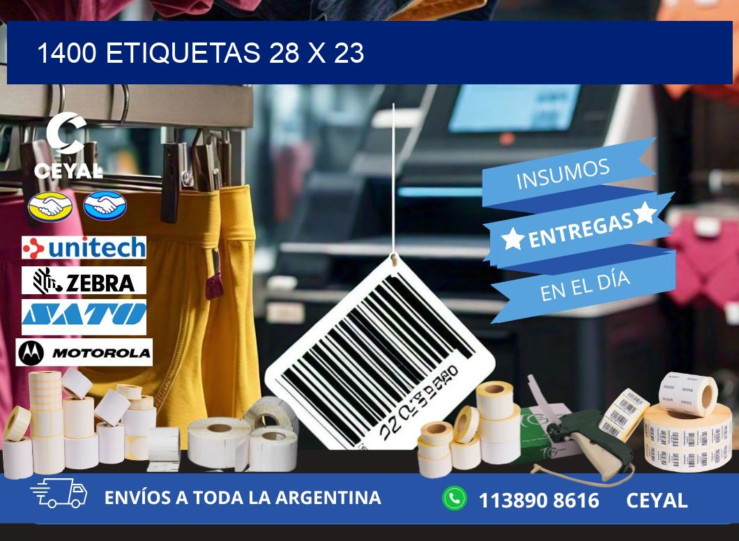 1400 ETIQUETAS 28 x 23
