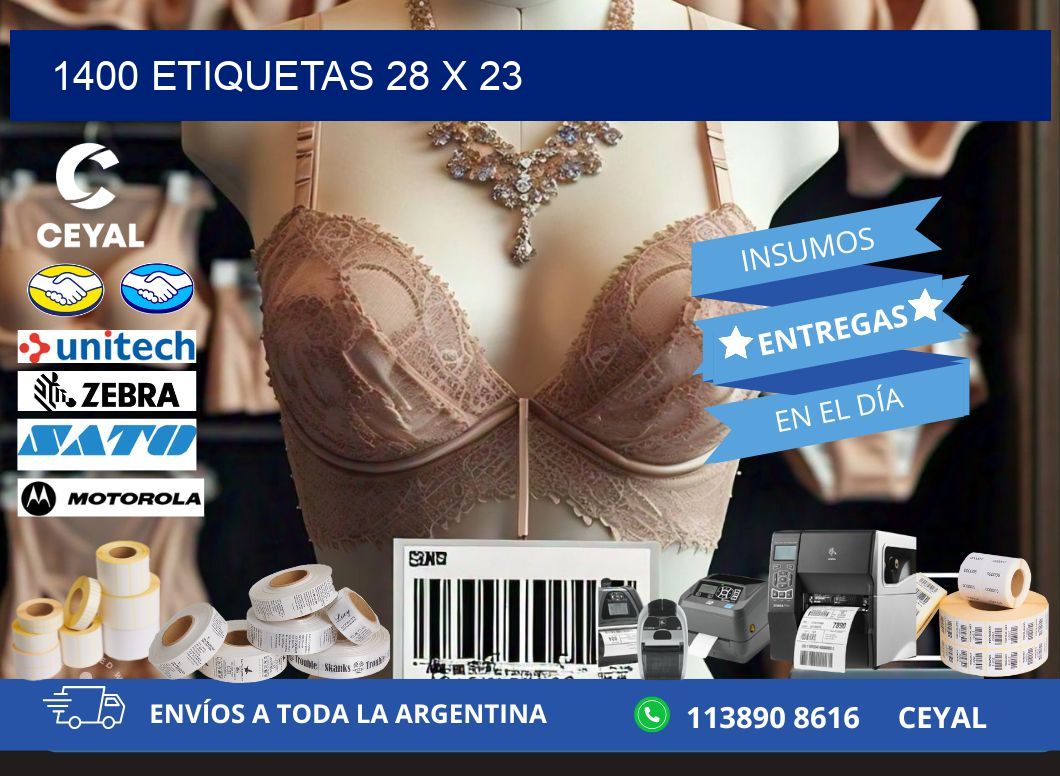 1400 ETIQUETAS 28 x 23