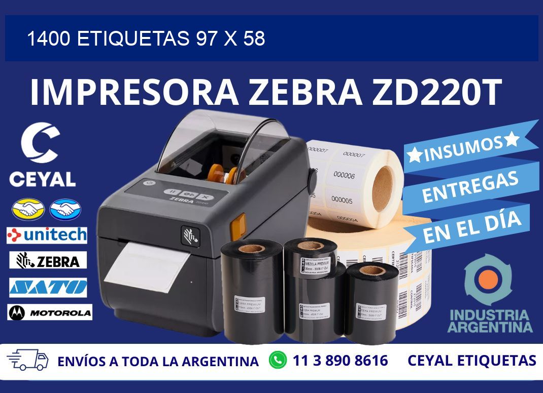 1400 ETIQUETAS 97 x 58
