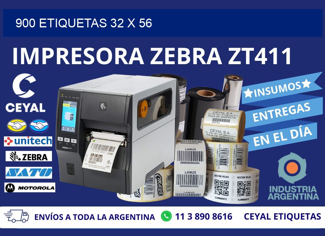 900 ETIQUETAS 32 x 56