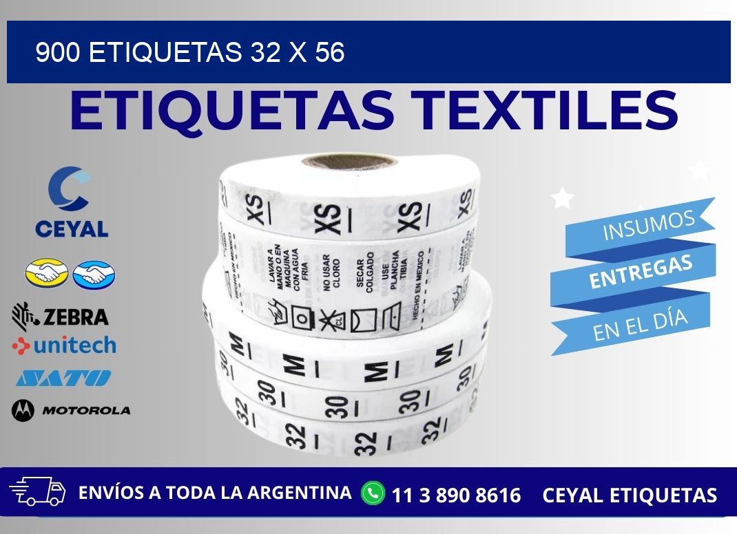 900 ETIQUETAS 32 x 56