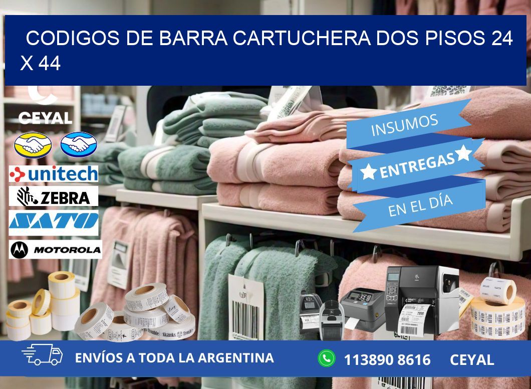CODIGOS DE BARRA CARTUCHERA DOS PISOS 24 x 44