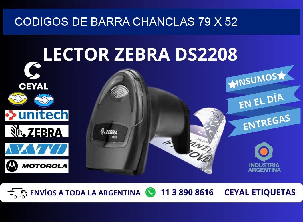 CODIGOS DE BARRA CHANCLAS 79 x 52