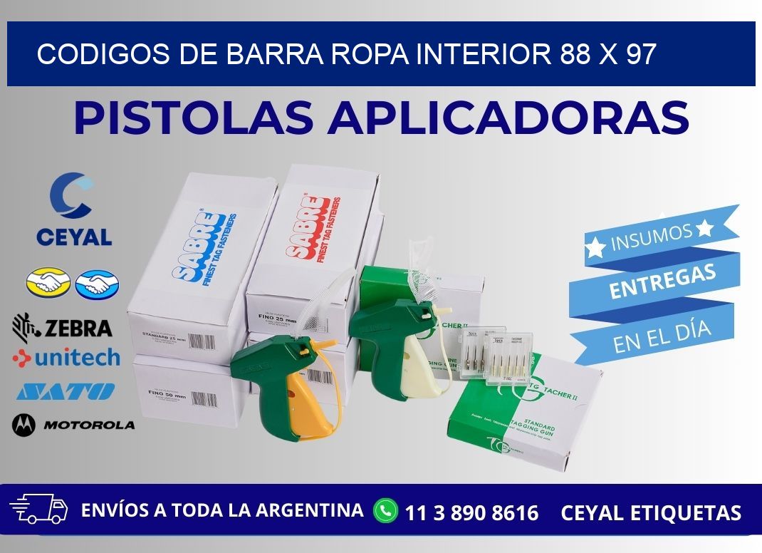 CODIGOS DE BARRA ROPA INTERIOR 88 x 97