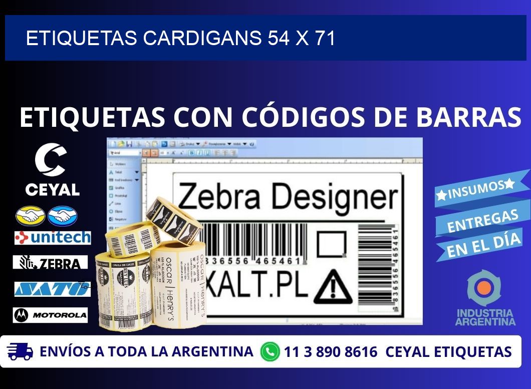ETIQUETAS CARDIGANS 54 x 71