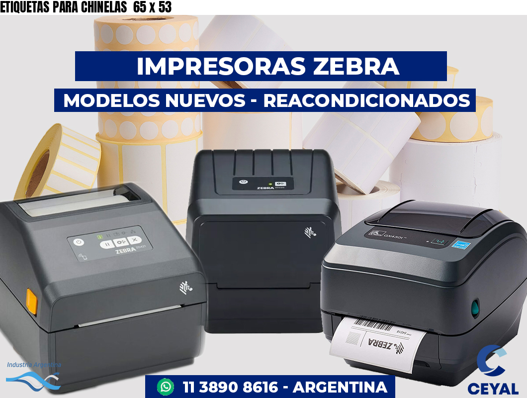ETIQUETAS PARA CHINELAS  65 x 53
