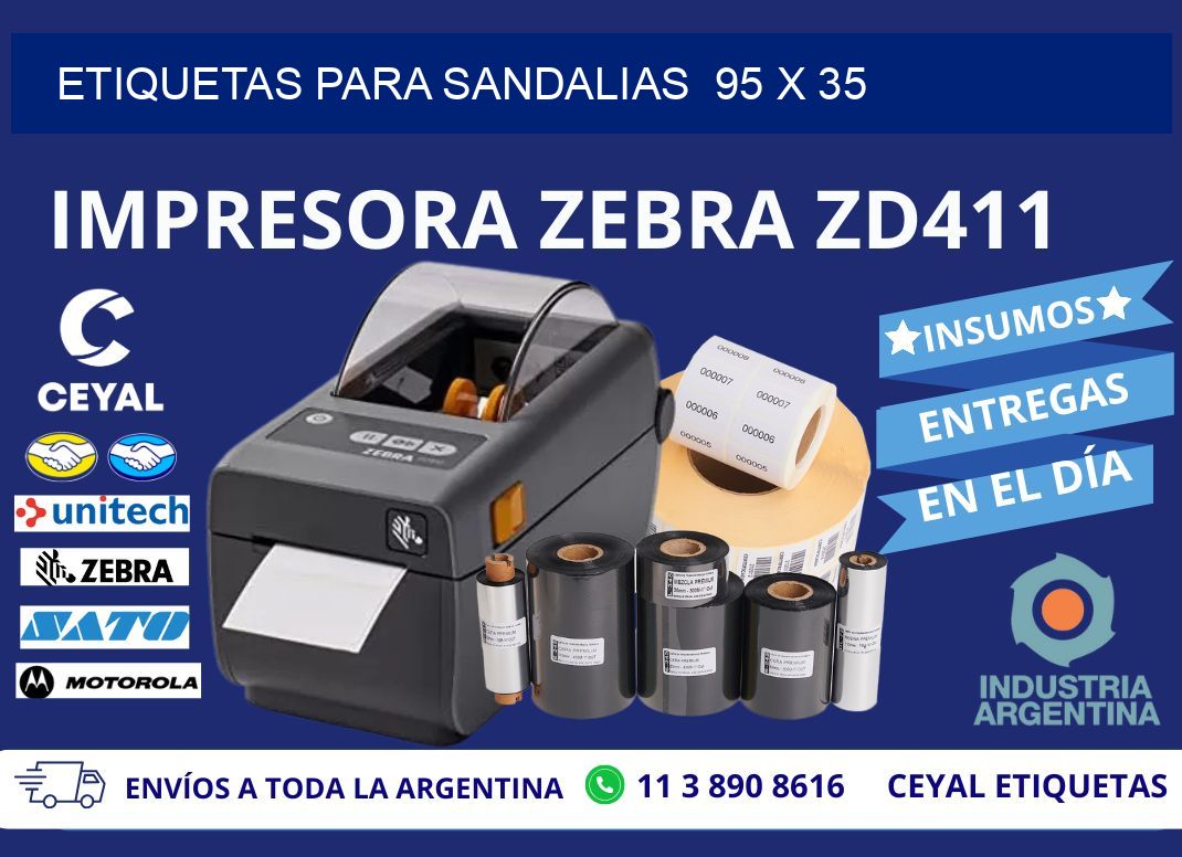 ETIQUETAS PARA SANDALIAS  95 x 35