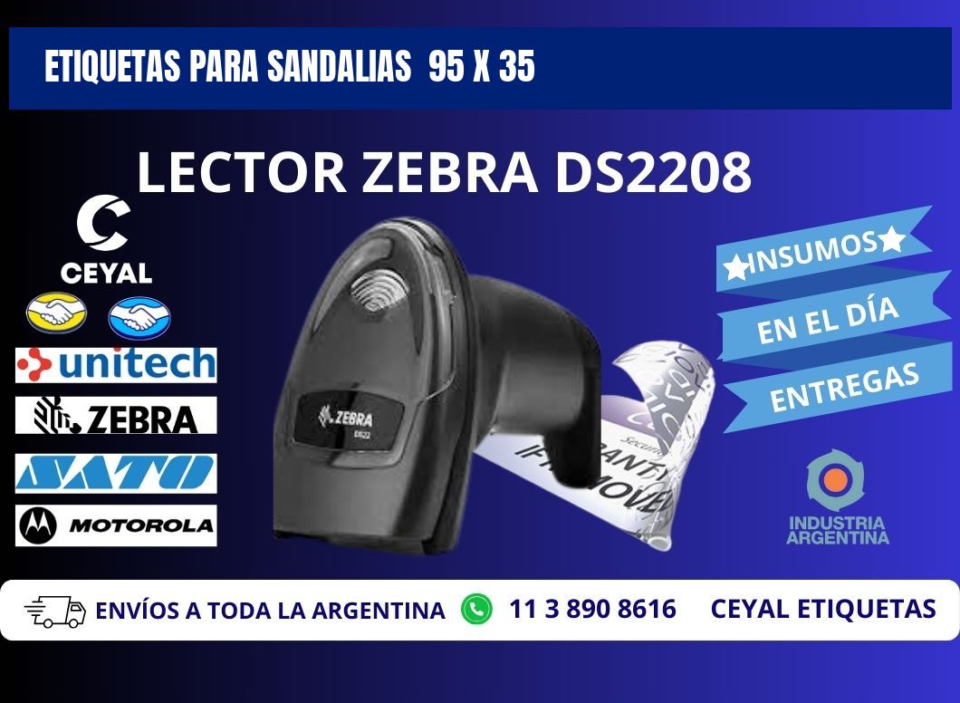 ETIQUETAS PARA SANDALIAS  95 x 35