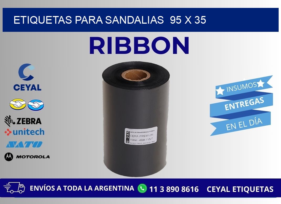 ETIQUETAS PARA SANDALIAS  95 x 35