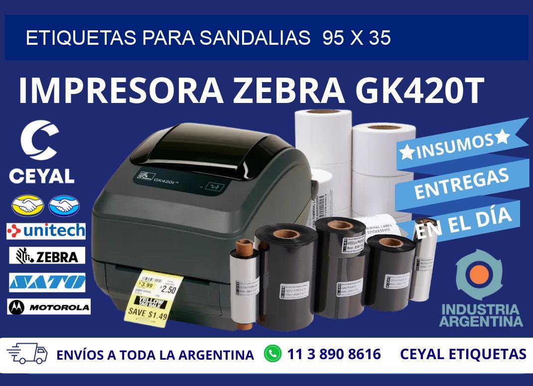 ETIQUETAS PARA SANDALIAS  95 x 35