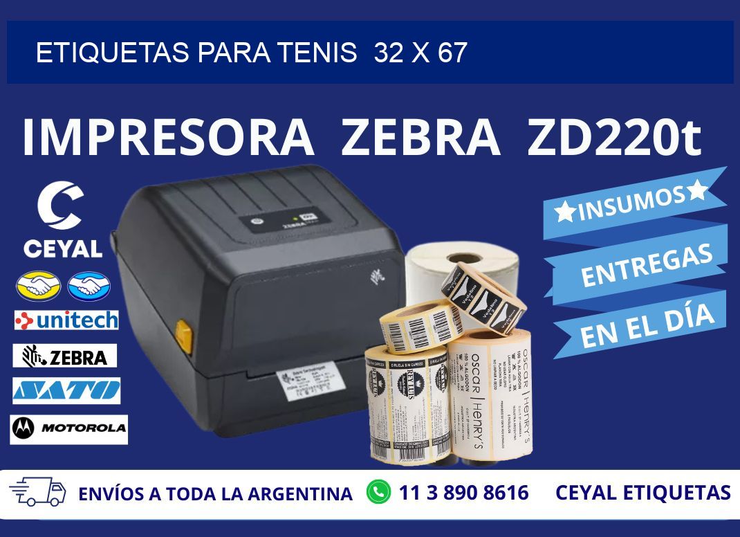 ETIQUETAS PARA TENIS  32 x 67