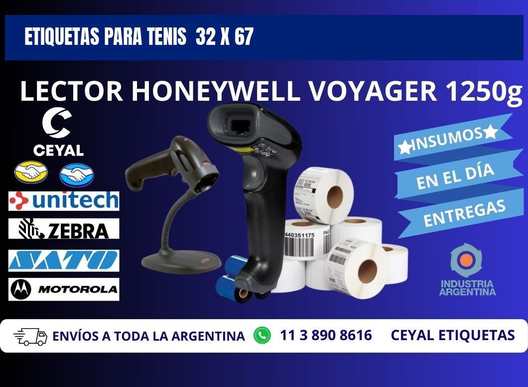 ETIQUETAS PARA TENIS  32 x 67