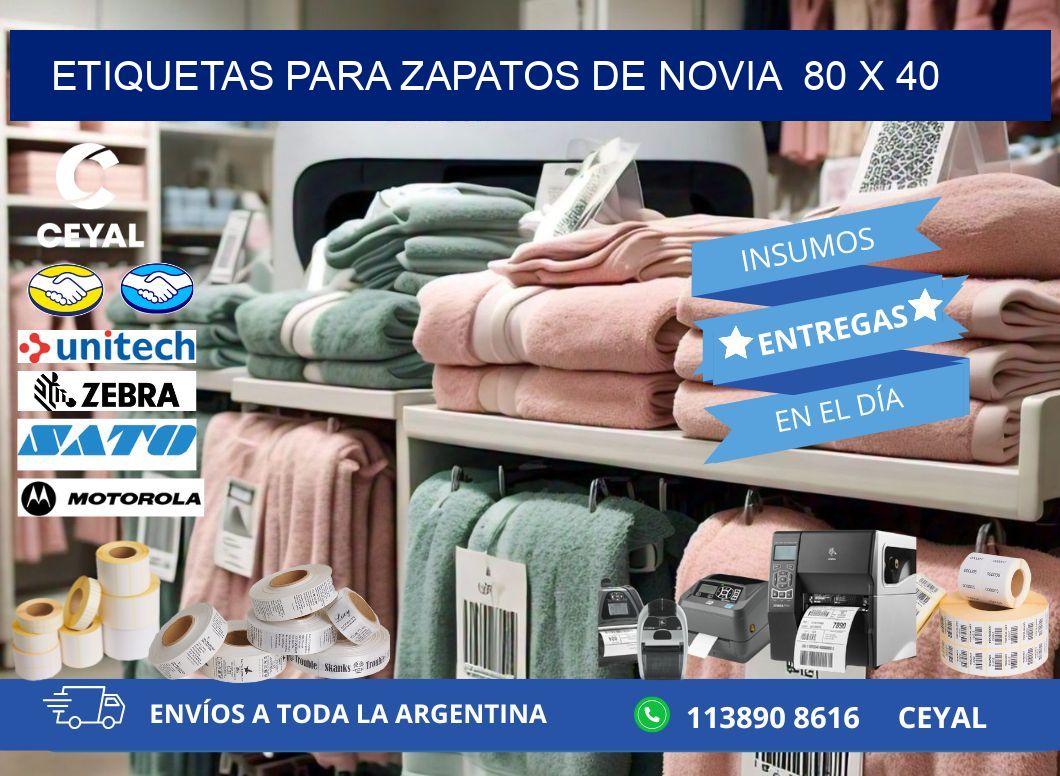 ETIQUETAS PARA ZAPATOS DE NOVIA  80 x 40