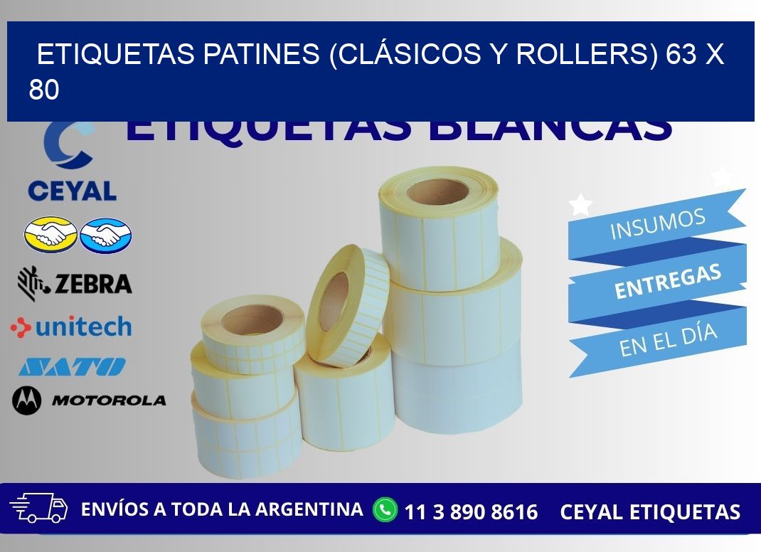 ETIQUETAS PATINES (CLÁSICOS Y ROLLERS) 63 x 80