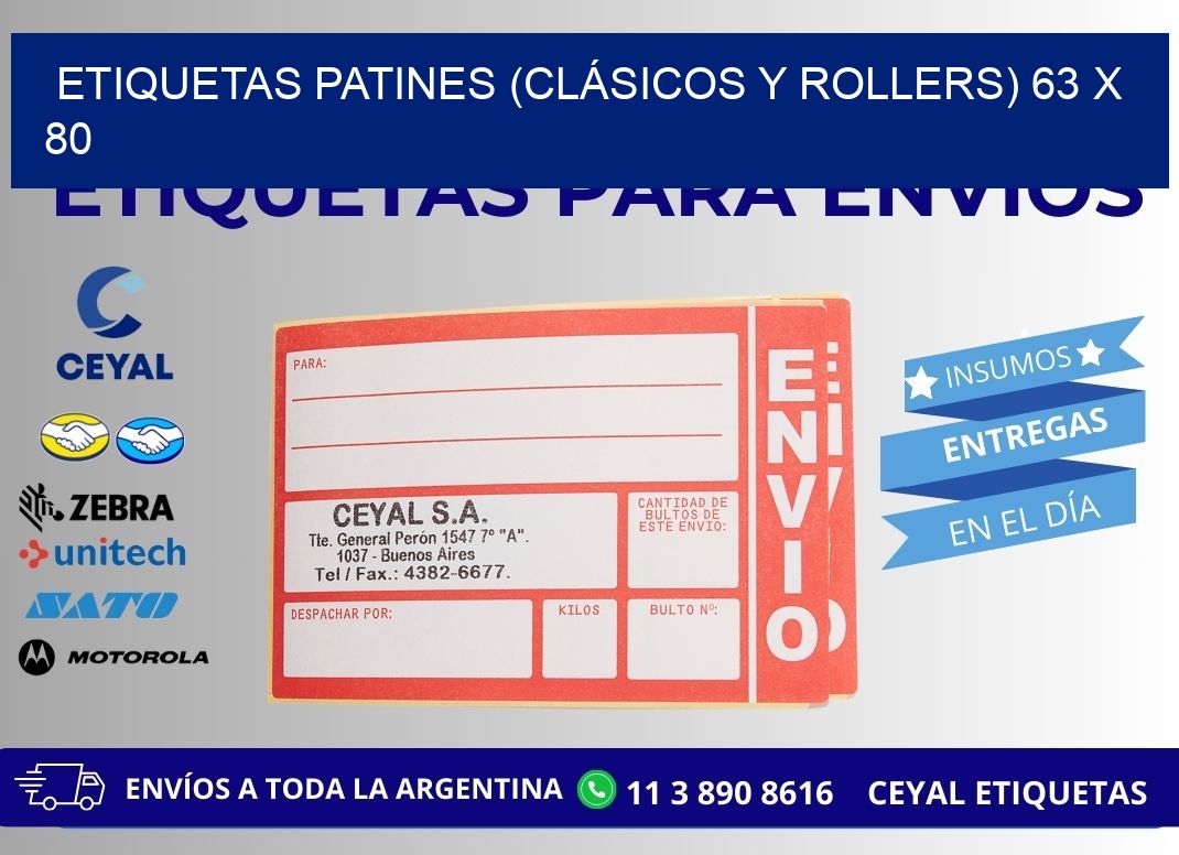 ETIQUETAS PATINES (CLÁSICOS Y ROLLERS) 63 x 80
