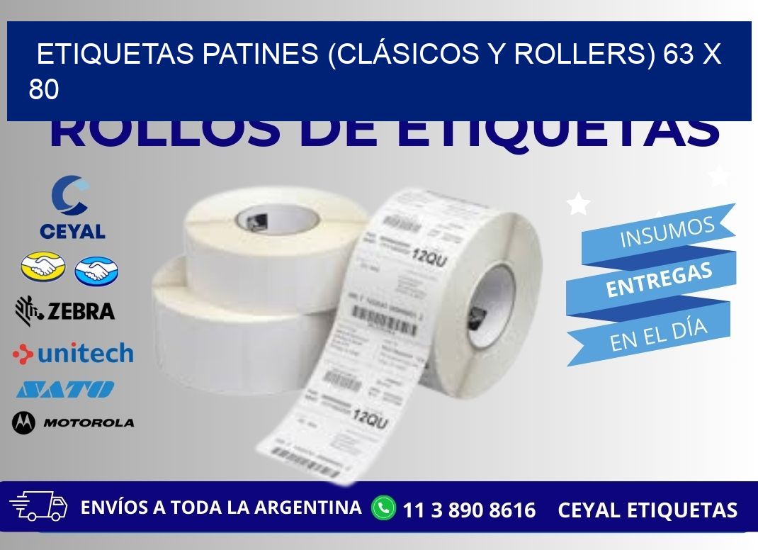 ETIQUETAS PATINES (CLÁSICOS Y ROLLERS) 63 x 80