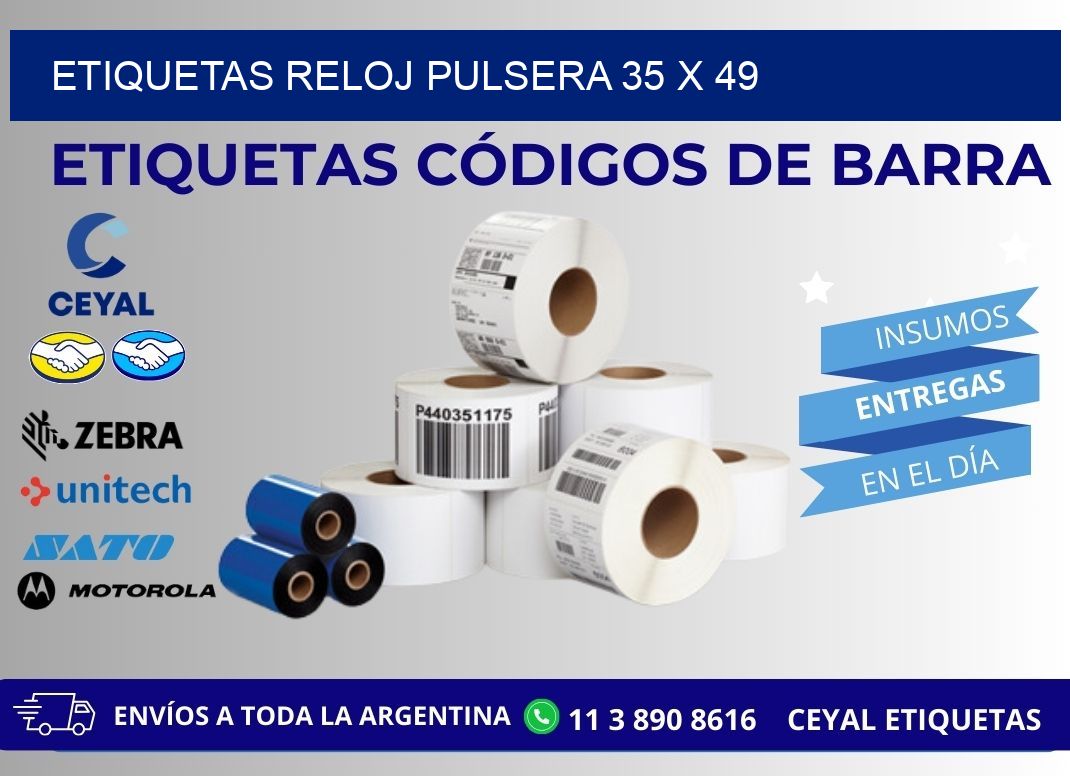 ETIQUETAS RELOJ PULSERA 35 x 49